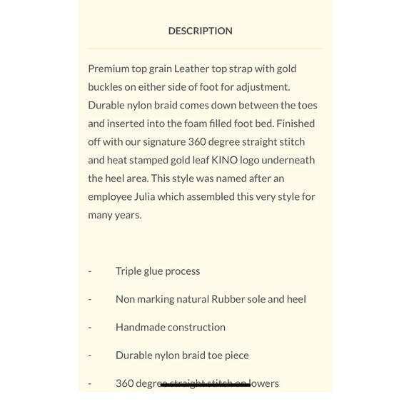 KINO made in Key West Julia Leather Flip Flop Sandals Size 7 - Picture 7 of 9